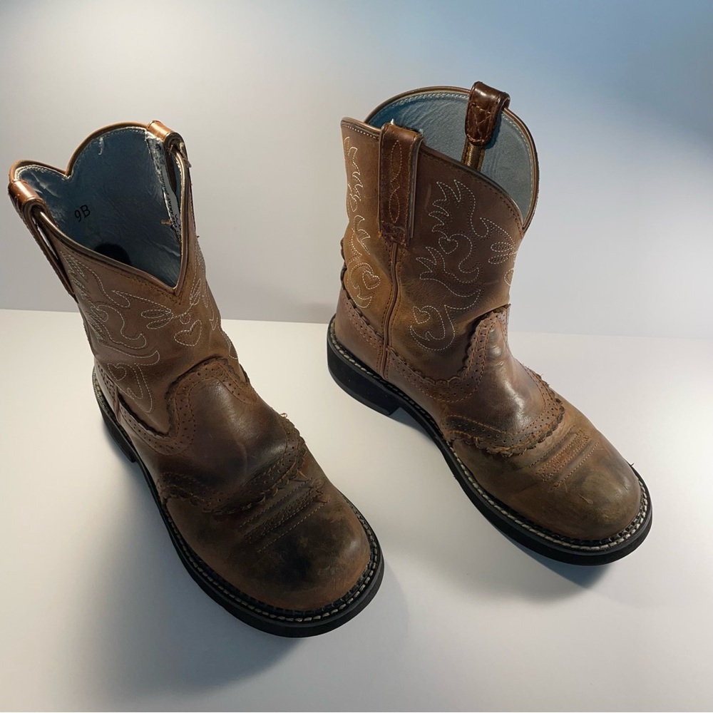Ariat Fatbaby 14930 Women’s Brown Saddle Roper Cowgirl Boot Western Size 9b